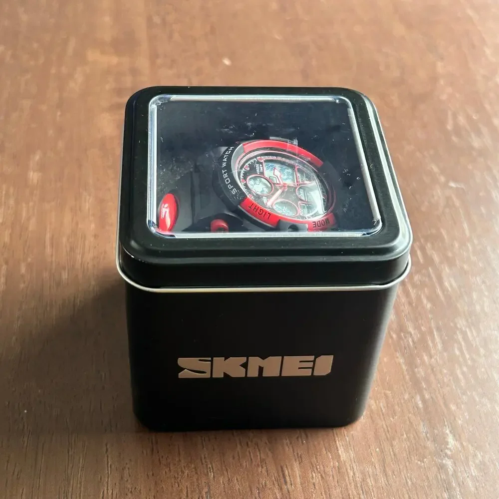 SKMEI 1163 Unisex Kids Black Band Digital & Analog Dial Quartz Wrist Watch